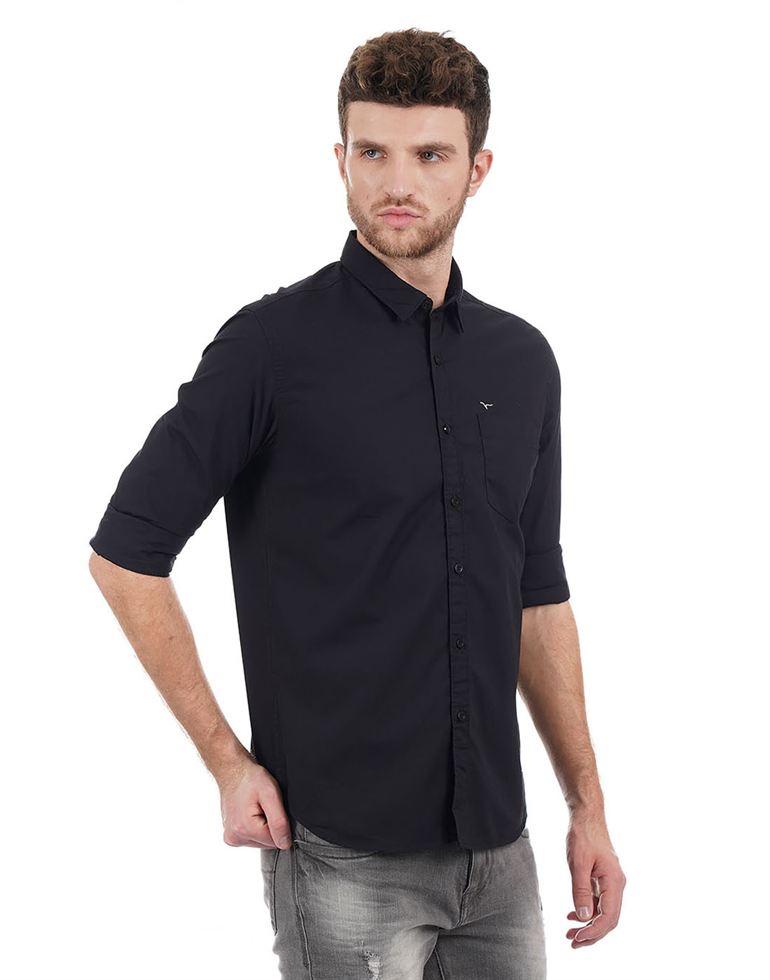 Flying Machine Casual Solid Men Shirt